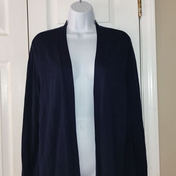 Croft & Barrow Woman navy open front cardigan Sz 1X NWOT - Picture 3 of 5